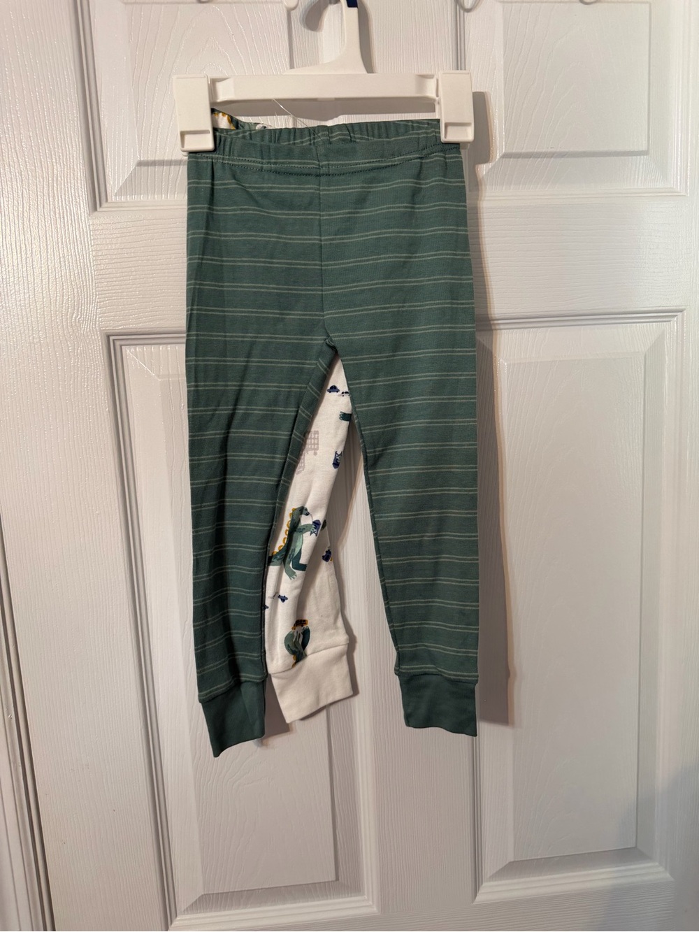 Carter's 3T Green Striped Pajama Bottoms 2 pair